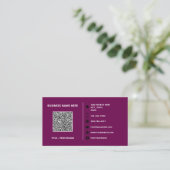 Bedrijf Logo en QR Code Business Card Template Visitekaartje (Staand voorkant)