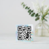 Bedrijf Logo- en QR-code DIY Holographic Vierkante Visitekaartje (Staand voorkant)
