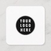 Bedrijf Logo en QR-code Eenvoudig Vierkante Visitekaartje (Achterkant)