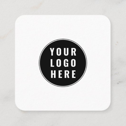 Bedrijf Logo en QR-code Eenvoudig Vierkante Visitekaartje (Achterkant)