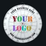 Bedrijf Logo en tekst Business Dart Board Sjabloon Dartbord<br><div class="desc">Aangepaste kleuren en lettertypen - Ontwerp uw eigen dartborden met uw Bedrijf Logo en Tekst Promotionele zaken Gepersonaliseerde dartbord / cadeau - Voeg uw Logo / Afbeelding of foto toe - QR-code / en tekst / informatie - Formaat wijzigen en elementen verplaatsen met aanpassingsgereedschap. Kies kleuren / lettertype / !...</div>