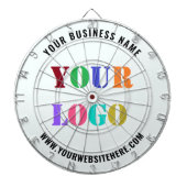 Bedrijf Logo en tekst Business Dart Board Sjabloon Dartbord (Voorkant)