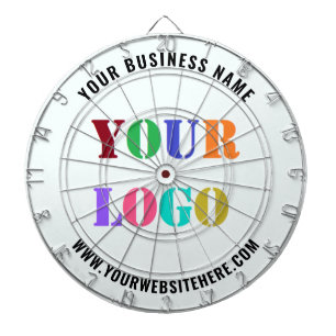 Bedrijf Logo en tekst Business Dart Board Sjabloon Dartbord