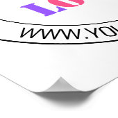 Bedrijf Logo en Tekst Business Promotie Poster (Hoek)