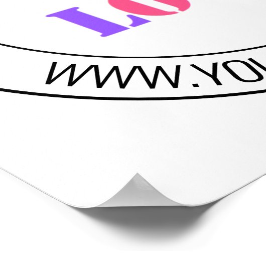 Bedrijf Logo en Tekst Business Promotie Poster (Hoek)