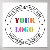 Bedrijf Logo en Tekst Business Promotie Poster (Voorkant)