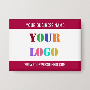 Bedrijf Logo en tekst Business Promotional Button