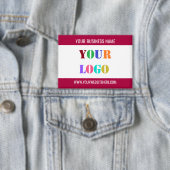 Bedrijf Logo en tekst Business Promotional Button (Insitu)