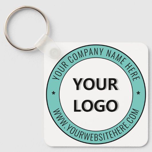 Bedrijf Logo en tekst Business Sleutelhanger Sjabl (Voorkant)