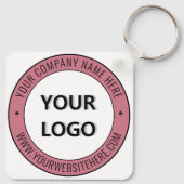Bedrijf Logo en tekst Business Sleutelhanger Sjabl (Achterkant)