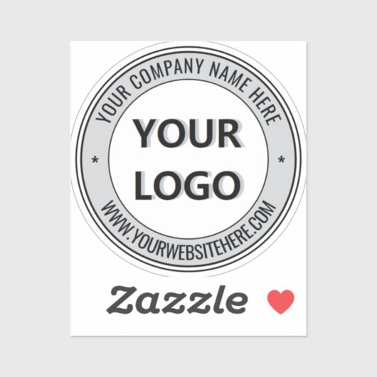 Bedrijf Logo en tekst Business Sticker Sjabloon (Vel)