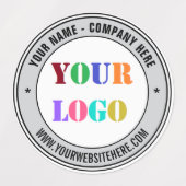 Bedrijf Logo en tekst Business Stickers Sjabloon (Design 2)