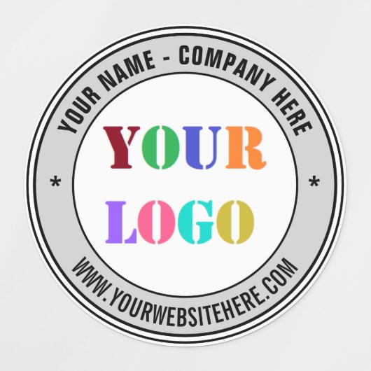 Bedrijf Logo en tekst Business Stickers Sjabloon (Design 2)