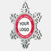 Bedrijf Logo en Tekst Kerst Ornament Sjabloon (Rechts)