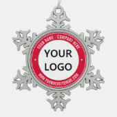 Bedrijf Logo en Tekst Kerst Ornament Sjabloon (Voorkant)