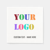 Bedrijf Logo en Tekst Promotionele Zakelijke serve Servet (Voorkant)