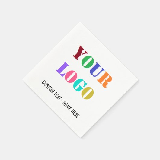 Bedrijf Logo en Tekst Promotionele Zakelijke serve Servet (Hoek)