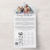 Bedrijf Logo Foto 2026 Calender Christmas Kaart (Binnen)