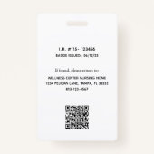 Bedrijf Logo Foto ID Silver White Employee Badge (Achterkant)