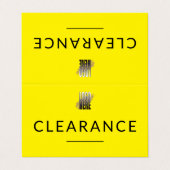 Bedrijf Logo Geel Zwart Opruimingstellerteken Visitekaartje (Buitenkant ongevouwen)