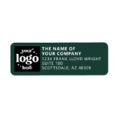 Bedrijf Logo Gepersonaliseerd Bedrijfsretouradres Etiket (Voorkant)