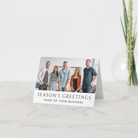 Bedrijf Logo Gepersonaliseerde Bedrijven en Bedrij Feestdagen Kaart (Voorkant)