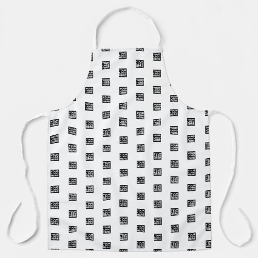 Bedrijf Logo gestempeld allover wit Schort (Voorkant)