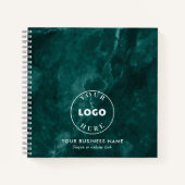 Bedrijf Logo Green Business Custom Notitieboek (Voorkant)