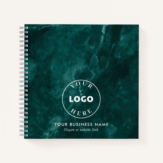 Bedrijf Logo Green Business Custom Notitieboek (Voorkant)