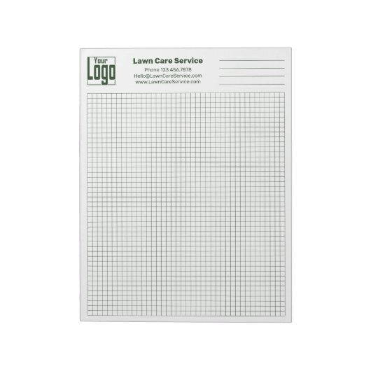 Bedrijf Logo Grid Graph Notitieblok (Linkerzijde)