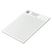 Bedrijf Logo Grid Graph Notitieblok (Schuin)