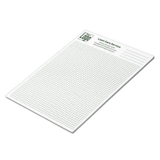 Bedrijf Logo Grid Graph Notitieblok (Schuin)