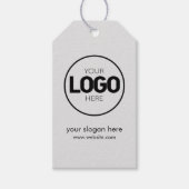 Bedrijf Logo - Grijze en zwarte Labels voor prijso Cadeaulabel (Voorkant)