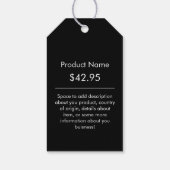 Bedrijf Logo - Grijze en zwarte Labels voor prijso Cadeaulabel (Achterkant)