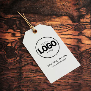 Bedrijf Logo - Grijze en zwarte Labels voor prijso Cadeaulabel