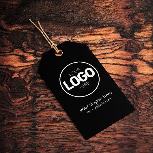 Bedrijf Logo - Grijze en zwarte Labels voor prijso Cadeaulabel