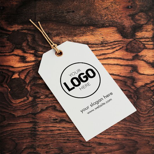 Bedrijf Logo - Grijze en zwarte Labels voor prijso Cadeaulabel