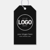 Bedrijf Logo - Grijze en zwarte Labels voor prijso Cadeaulabel (Voorkant)