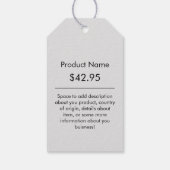 Bedrijf Logo - Grijze en zwarte Labels voor prijso Cadeaulabel (Achterkant)