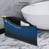 Bedrijf Logo Halftoonpatroon Blauw Zwart Wit Etui