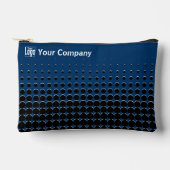 Bedrijf Logo Halftoonpatroon Blauw Zwart Wit Etui (Voorkant)