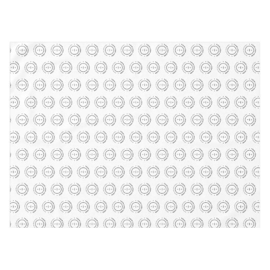 Bedrijf Logo Herhaalt Patroon Black White Event Sh Tafelkleed (Voorkant (Horizontaal))