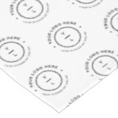 Bedrijf Logo Herhaalt Patroon Black White Event Sh Tafelkleed (Gekanteld)