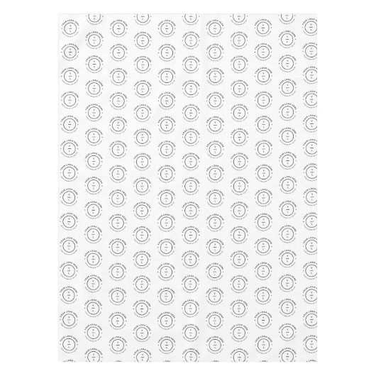 Bedrijf Logo Herhaalt Patroon Black White Event Sh Tafelkleed (Voorkant)