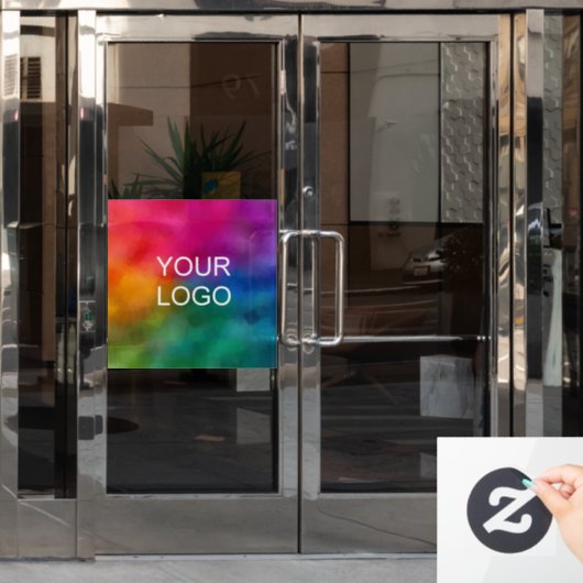 Bedrijf Logo Hier Modern Minimal Clean Raamsticker (Kantoordeur)