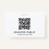 Bedrijf Logo hier QR-code Sjabloon naam en titel Badge (Achterkant)