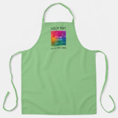 Bedrijf Logo Hier Sjabloon Sage Green Schort (Voorkant)