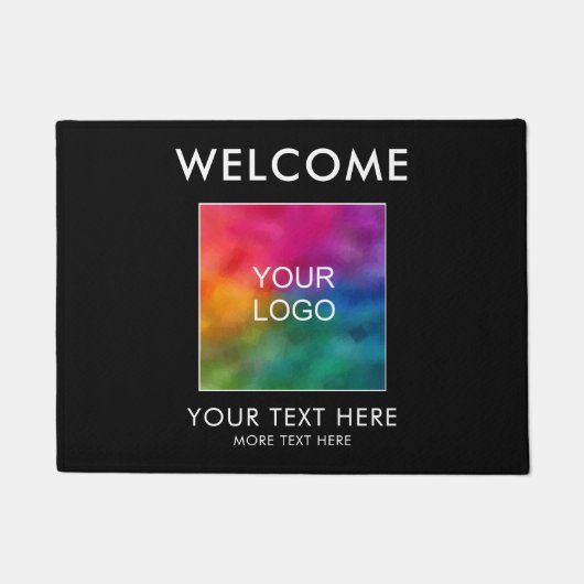 Bedrijf Logo Hier Welkom Mat Custom (Voorkant)