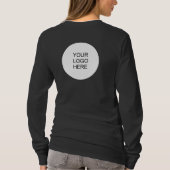 Bedrijf Logo hier Womens Dubbelzijdige lange hoes T-shirt (Achterkant)