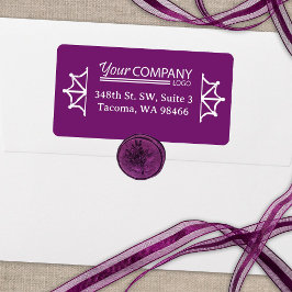 Bedrijf Logo, Holiday Violet retouradres Etiket